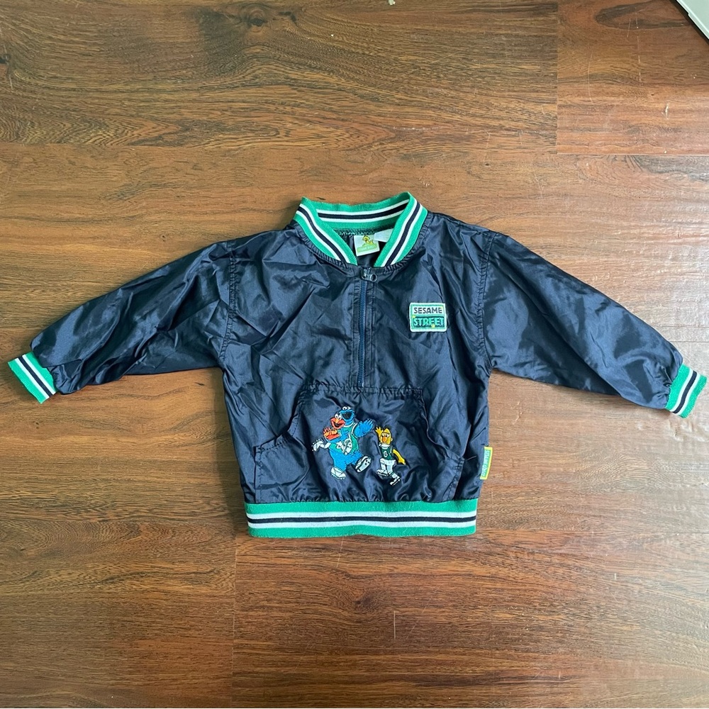 Sesame Street Navy Jacket with Green and White Trim